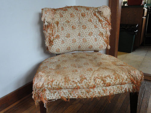 chair before reupholstering